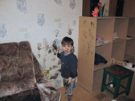 У нас было подобное. Я даже ругаться не стал, просто взял фотоаппарат и снял на память.