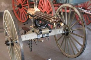 ... на картинке пулемет М 134 миниган, а пулемет Гатлинга выглядел примерно так :)