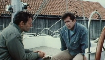 На кадре к фильму «Досье человека в «Мерседесе» Регимантас Адомайтис с Алексеем Баталовым.  Я думаю, такое фото больше подойдёт.