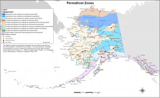 Ну, справедливости ради, остров Бартер это вполне себе север Аляски. Хотя, в сентябре уже могут быть минусовые температуры, вполне нормально, что снег на побережье океана ещё не ложится. Но это вполне себе север Аляски и зона вечной мерзлоты. При этом потепление имеет место быть и зона вечной мерзлоты стабильно уменьшается. Так что тётечка где-то всё же права. 

Остров этот на карте вверху справа, около Кактовика.