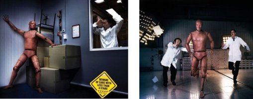 Единственная возможность у манекена выжить в этой машине.