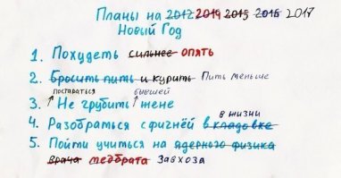 Моё расписание на новогодние каникулы!