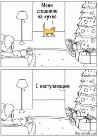 Праздничные котики ждут Новый год