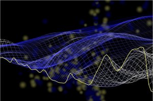 так и вспомнилась визуализация в winamp начала 2000х тысячных)