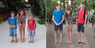 18 теплых семейных фотографий, снятых спустя годы