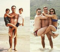 на правой фотке папа явно пустил корни