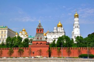 ну конечно не совсем замок, но ... 
Московский Кремль на сегодняшний день является самой крупной крепостью на всей территории России, а также самой крупной сохранившейся и действующей крепостью Европы.