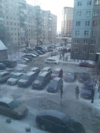 Подумаешь одна машина.... Вот целый двор в -40 это уже круто (Архангельск 5 января)