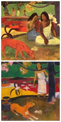 Постарайся быть критичным.
Если видишь ты, дружок
Птиц-зверей поэкзотичней
И оранжевый лужок,

Полинезии красавиц, 
Цветом, как гематоген, -
Сей талантливый мерзавец 
Может быть лишь Поль Гоген.