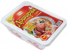 А меня с похмелья очень спасает доширак, говяжий любимый! Не надо заморачиваться только вскипяти чайник. Так что всегда имею дома похмельный запас. Если в состоянии то вношу свои штрихи в виде добавления вареной колбасы, сосисок порезанных, зелень, яйцо и конечно венец это майонез, но его редко в экстренных случаях, а то слипнется!