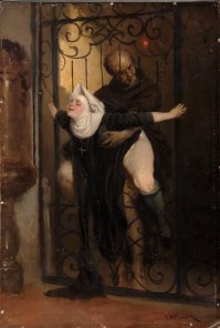 И вот влюбленные встретились...
(Heinrich Lossow. Грех. Ок. 1880)