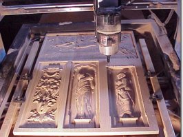 Почти все работы...это резка  фрезерных ЧПУ станков с программным управлением по дереву ...человеческие руки тут явно для закладки заготовки ...