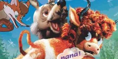 Телёнок притворяется собакой