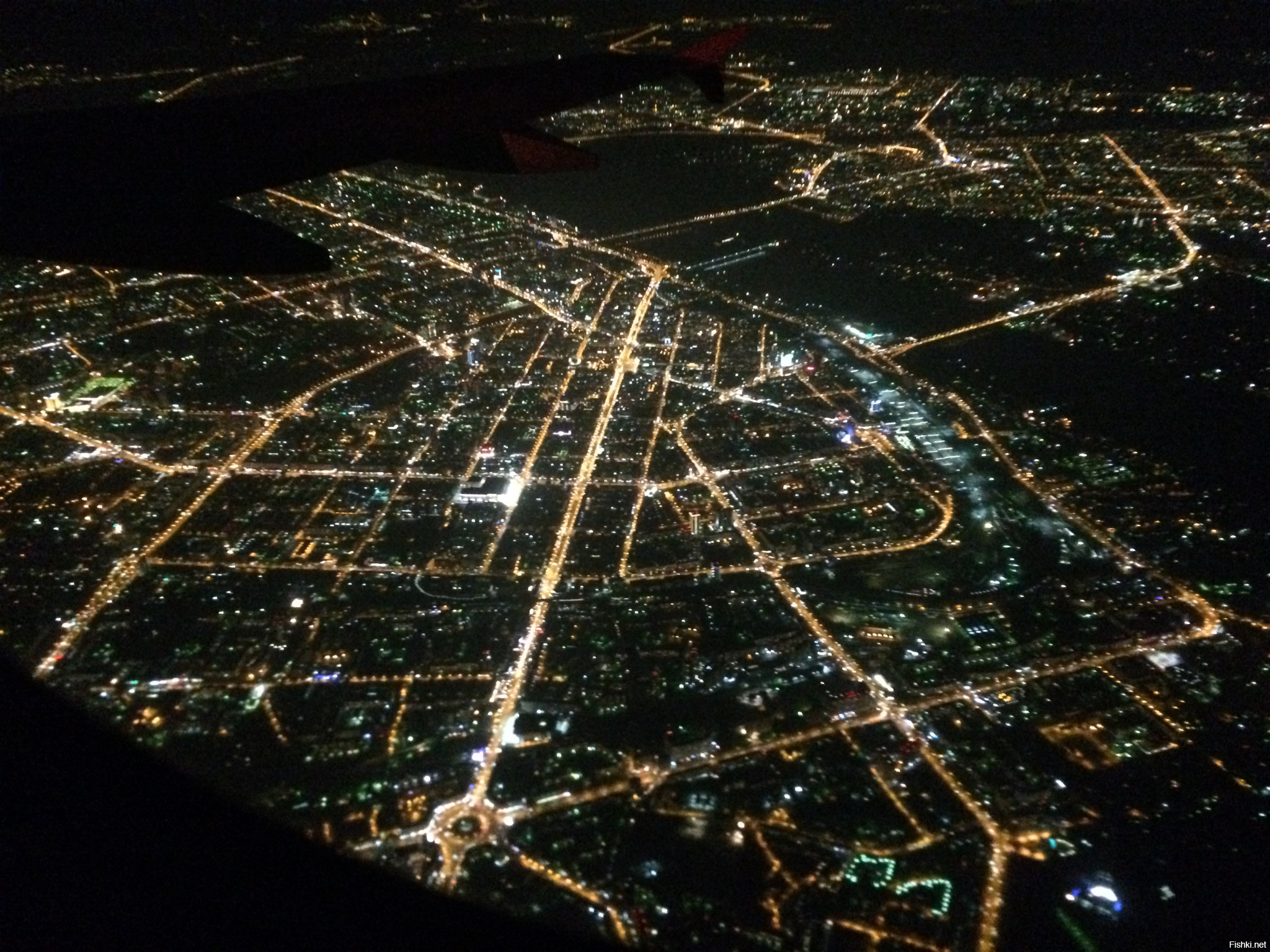 Ночной Новосибирск со спутника