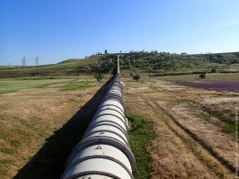 Дюкер к Межгорному водохранилищу. Крым.