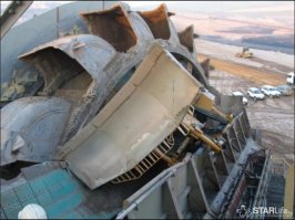 Подобные роторные экскаваторы чаще всего используют для вскрышных работ (убрать верхний слой, чтоб добраться до самого угля)