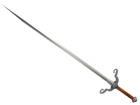 Солидно, хотя воды много.

Из наблюдений ролевика/реконструктора:
1 в дуэли шпага затыкивает саблю "на раз".
2 в свалке шпага -- дно. В плотном месиве рулит абордажная сабля, "Бабочки"(это вообще сказка!), ятаган и скимитар.

Бабочки (пара абордажных палашей)


Скимитар (вспоминаем Аланина)


И по тексту: Палаш -- нихуа не шпага, а скорее прямая массивная сабля.

Два главных предка шпаги: Эстог(-к) и скявона.

Эстог. Длинный поясной, или полтараручный меч с очень острым концом. Основная задача -- пробивать кольчугу и прочий лёгкий доспех колющим ударом.


Скявона, она же "славянская спата". Первая фехтовальная швайка с кольцом за гардой. (славянская она была в Италии, не обольщайтесь.)