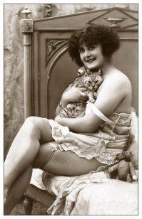  Винтажные коты съ дѣвицами