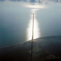 Запуск шаттла — вид со спутника