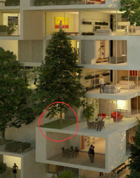 Ёлки тут будут искусственные, судя по отсутствию у них корней.