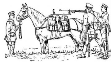 перевозка ПТРД на вьючном седле образца 1937г и стрельба с лошади