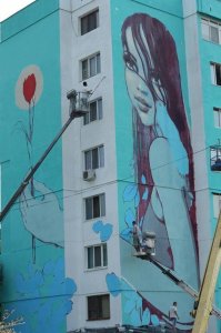 "Дедушка Добри", София, Болгария. Год назад група молодых людей начали рисоват болгарские герои, да и просто хорошие люди по всей столице... Несколько работ.
