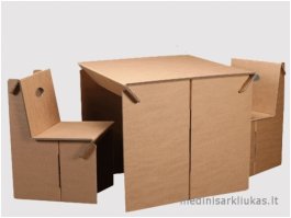 Ну мебель из картона это довольно распространенно и как предмет и как продукт.    И не только мебель.