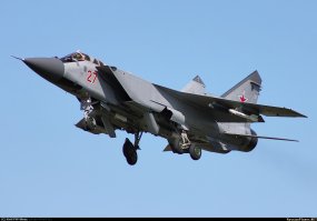 ......"скорость истребителя при этом может достигать 3 тысячи км/ч".......

Немного некорректно. Больше, чем 3000 км/ч., а сколько точно - секрет.
При испытании летчикам-испытателям не рекомендовалось (а может, запрещалось) разгонятся свыше 3000 км/ч. Т.к. не выдерживал "фонарь" кабины. Потом, проблему решили. Но максималку засекретили, во всяком случае не разглашали. Только в одном источнике прочитал, что достигали скорость 3400 км/ч.
Ведь главная задача МиГом была уже выполнена - из советского неба выгнали SR-71 (Разведчик-пендос, который безнаказанно до этого летал над СССР). 

По моему, ЭТОТ МИГ-31 такой же уникальный самолет, как и наши "дальники". 
Сколько лет в небе, а достойного противника до сих пор НЕТ!
Лучший в мире комплекс для перехвата!