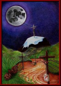 Вот я еще свою работу добавлю. ЛЭП с натуры. Цветные карандаши. Стааарая ЛЭП...