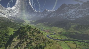 А мне нравится вот эта концепция: мир-кольцо
кольцеобразный мир вокруг одной из неприметных звёзд, внутренняя сторона которого оказывается пригодна к жизни, имея площадь в три миллиона раз больше земной поверхности.