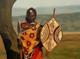 Читал когда-то давно, что один воин-масаи выходит против льва с копьём и щитом и одолевает! У них это чуть ли не в инициацию взрослого входит. Так что группа из 5-6 человек запросто прайд разогнать может!