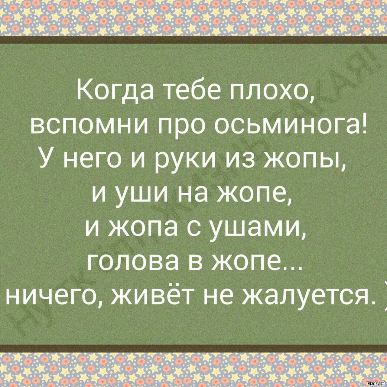 Когда тебе плохо вспомни про осьминога картинка