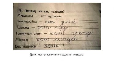 Школьные шедевры смышленых детей