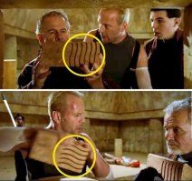 А ничего, что Уиллис держит камень огня, а тот который с водой в руках у священника?