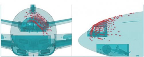 Нифига удивительного. Боеголовка взрывается поблизости от цели, образуя плотное облако осколков, летящих в сторону мишени, чем и достигается поражение, к примеру, самолета. Так что у бедного квадрокоптера шансов почти не было.
НА фото схема поражения самолет рейса МН 17, фото пробоин и самих поражающих элементов зенитной ракеты комплекса Бук. Думаю, у Патриота примерно таже система.