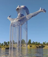 Крутая скульптура!!!Впечатлила идея...ждём установки))