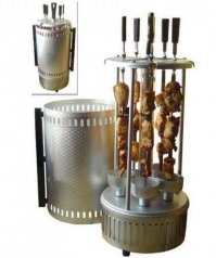 Помню в детстве у нас дома была вот такая электрошашлычница.
Мы когда её включали, на всём этаже свет пропадал ))) На жарила отлично!