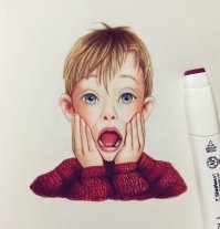 Рисунок без души - это картинка, с душой это шедевр...
У нее просто картинки, эмоции они не передают...