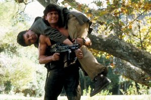 Да не, я ее мужа спас.