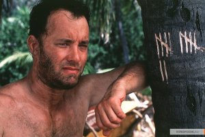 На съёмках "Изгой", Том Хенкс на 25 килограмм похудел. За четыре месяца !