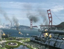 По поводу моста "Золотые ворота": тут вообще ничего странного или чего-то подобного. Более того: для нас, россиян, смотрящих все эти западные ужастики, фильмы-катастрофы и фантастику, как раз непривычно видеть этот мост целым. Потому как, в каждом таком "художественном произведении" данный мост страдает чуть ли не первым... Художники, рисующие апокалипсис, тоже обожают "рушить" этот мост.