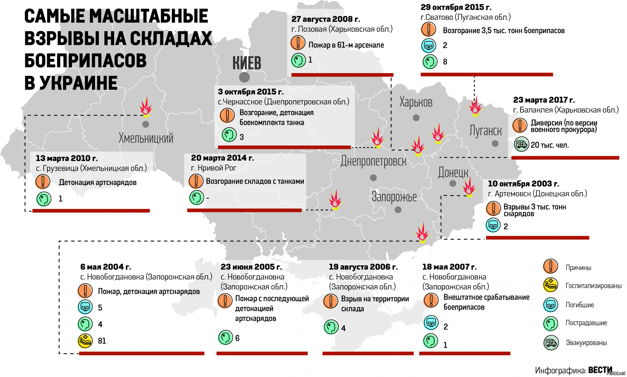 Карта взрывов в россии