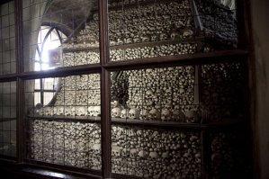 Костница в Седлеце или Костёл Всех Святых   готический кладбищенский костёл в Седлеце, район чешского города Кутна-Гора, в крипте которого располагается самая большая в Чехии костница.Был там в 2006 место жутковатое.