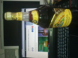 Этому коньяку лет 30-40 по моим подсчётам. Что с ним делать не знаю. Продать что ли.