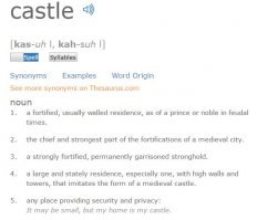 Улыбнуло.  Вы признались, что понимаете английский.  Я никогда не знаю, знает ли английский мой собеседник, и потому излагаю свои доводы, опираясь на русский.

Ну а если Вы "засветились" вот таким вот образом, то Вы сами прочите определение замка, и скажите "Змеиному глазу", может ли в прямом смысле замок быть неукрепленным.  :)