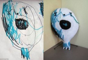 Тоже самое,что шить игрушки по детским риснкам ))) Нелепо...