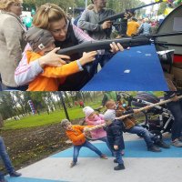 У пневматики тоже есть отдача, если так прижимать приклад к щеке, то фингал чилдрену гарантирован.