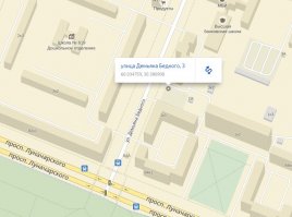 точкой указано именно то место, где была припаркована всю зиму и весну.