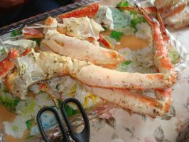 Баня с пивом и крабом.