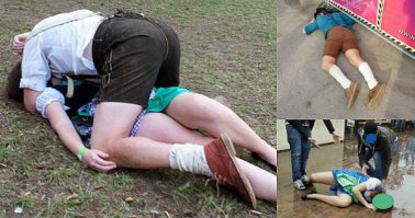 Время идет, а персонажи не меняются. Поменять одежду и дом, бутылку оставить. 
---------------------------

ТАк ни в одной стране мира не меняются. Эти хоть культурно около дома сидят.  .  До современников им далеко. Октоберфест например.